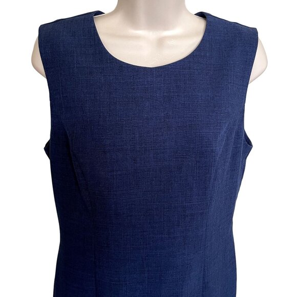 Womens Sag Harbor Navy Blue Sleeveless Dress Size 8 u - Picture 3 of 7